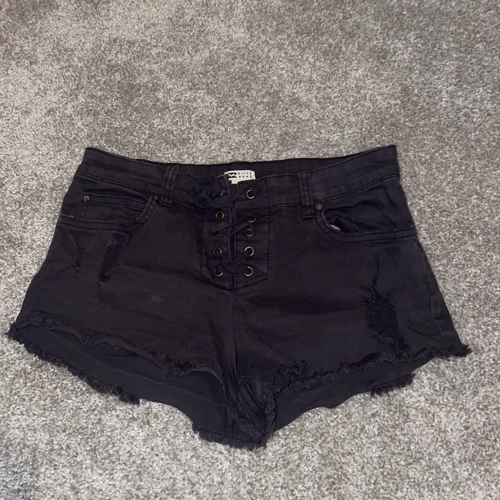 Billabong black jean shorts